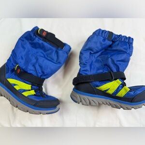 Blue and Yellow Winter Boots